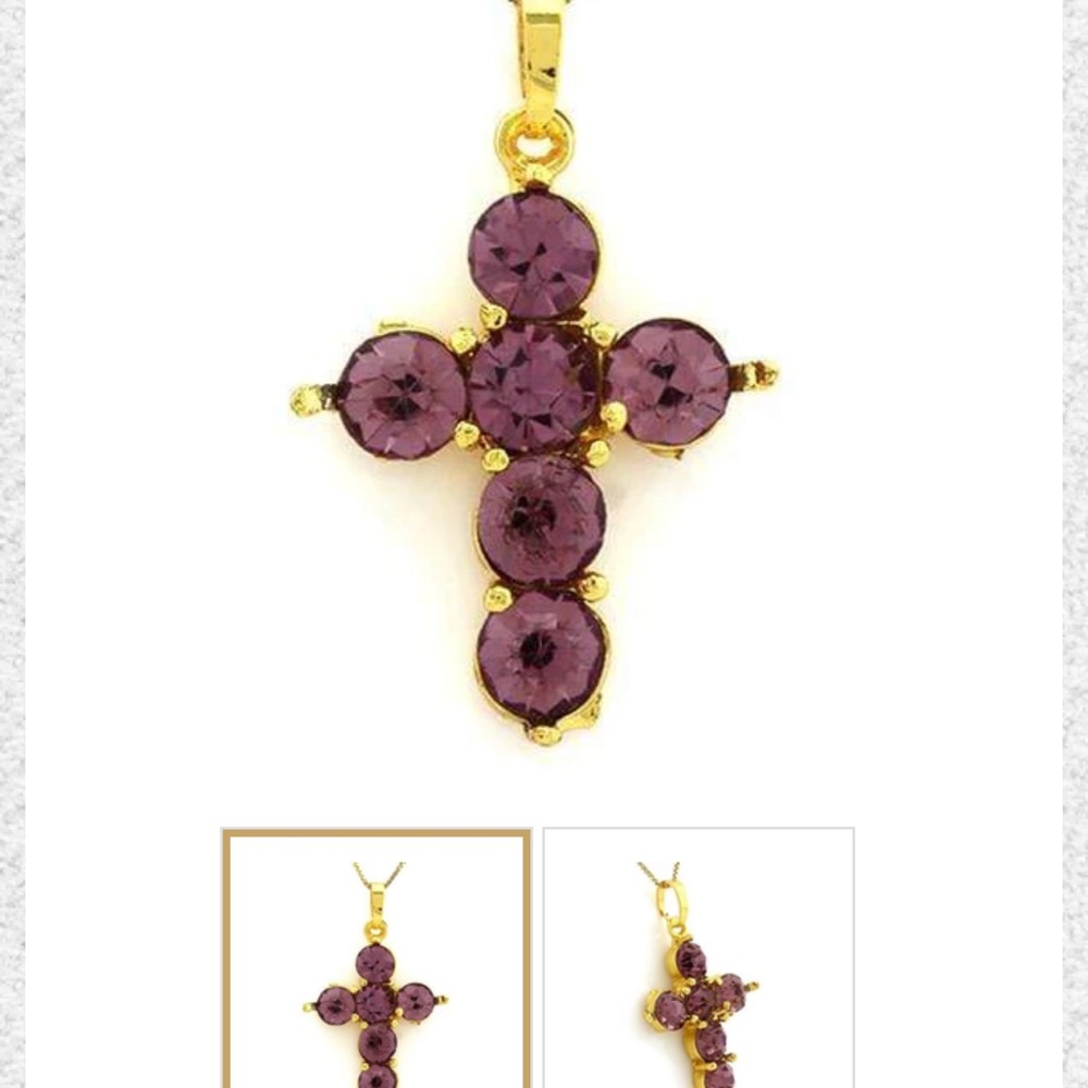 18K Gold plated over German Silver Cross